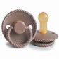 FRIGG Round Pacifier - Rope Latex Size 2 - Sepia