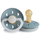 FRIGG Round Pacifier - Moon Phase Night Latex Size 1 - Stone Blue