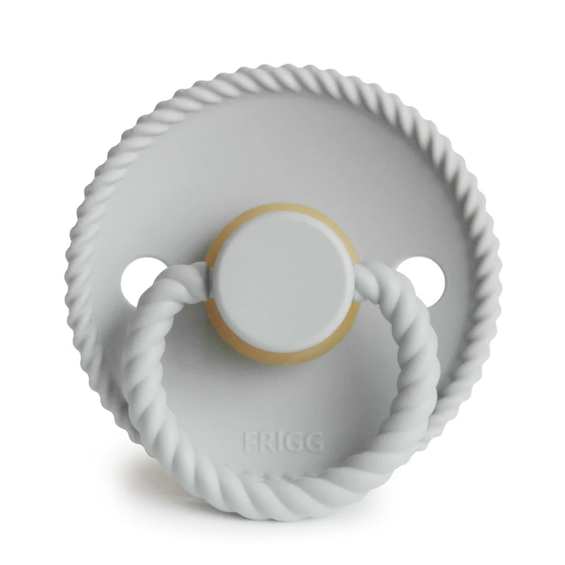 FRIGG Round Pacifier - Rope Latex Size 1 - Silver Gray