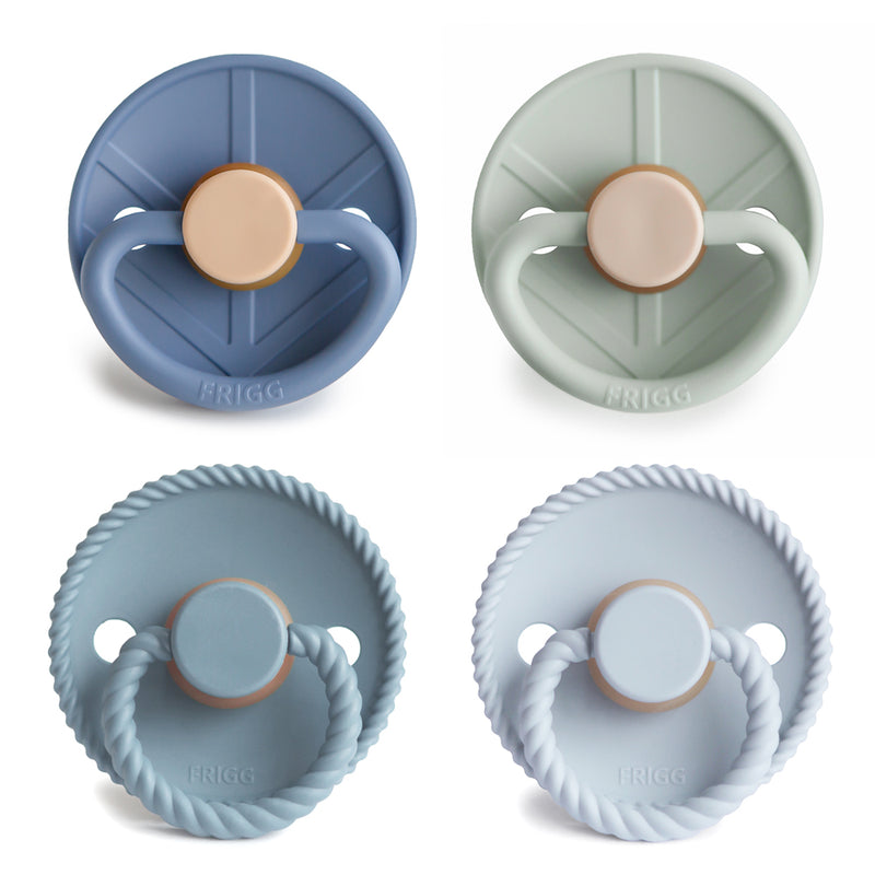 FRIGG 4-Pack Pacifiers - Latex Size 1 - Skyline Serenity