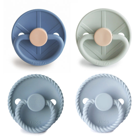FRIGG 4-Pack Pacifiers - Silicone Size 2 - Skyline Serenity