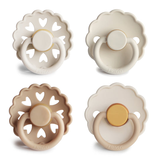 FRIGG 4-Pack Pacifiers - Latex Size 1 - Snowflake Dream