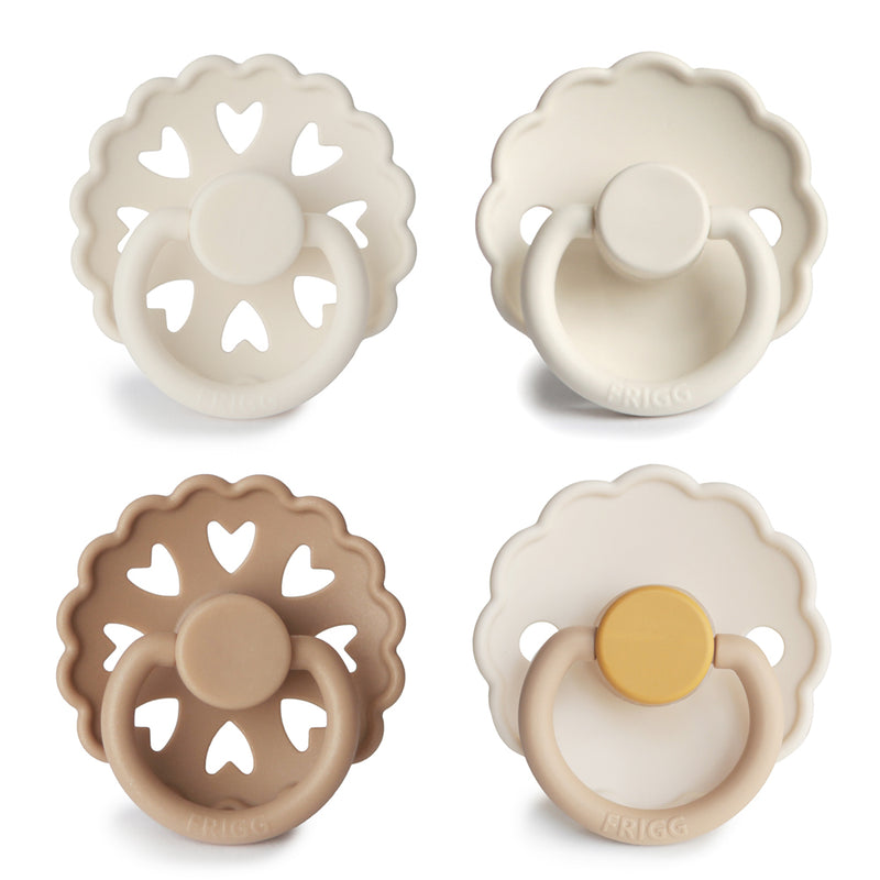 FRIGG 4-Pack Pacifiers - Silicone Size 2 - Snowflake Dream