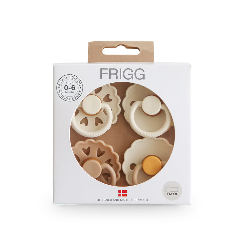 FRIGG 4-Pack Pacifiers - Latex Size 1 - Snowflake Dream