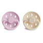 FRIGG Pacifier - Moon Phase Silicone 2-Pack Size 2 - Soft Lilac/Cream