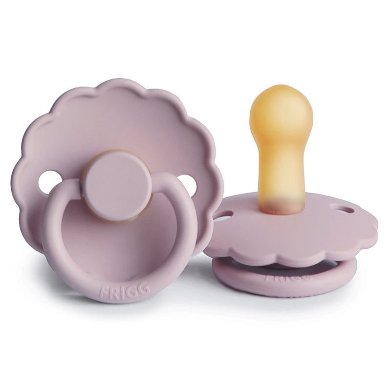 FRIGG Round Pacifier - Daisy Latex Size 2 - Soft Lilac