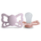 FRIGG Pacifier - Butterfly Silicone 2-Pack Size 2 - Soft Lilac/Pretty in Peach
