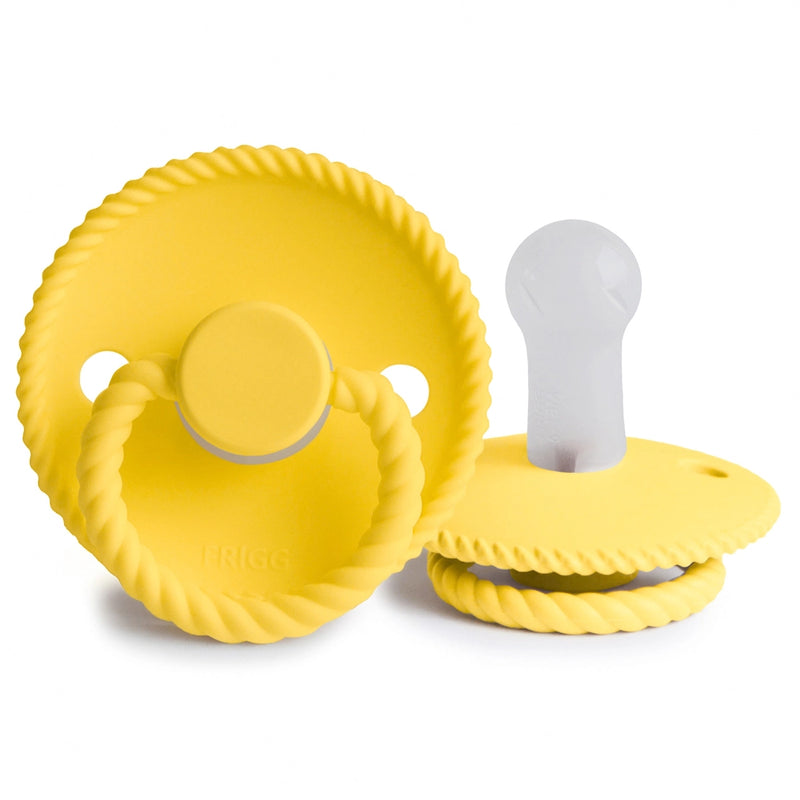 FRIGG Round Pacifier - Rope Silicone Size 2 - Sunflower