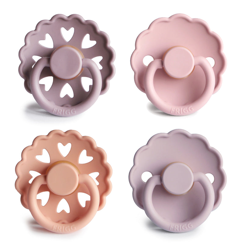 FRIGG 4-Pack Pacifiers - Latex Size 1 - Sunset Bliss