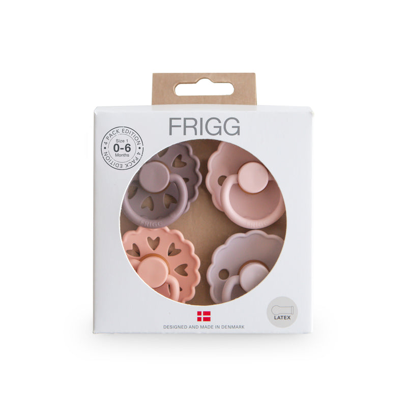 FRIGG 4-Pack Pacifiers - Latex Size 1 - Sunset Bliss
