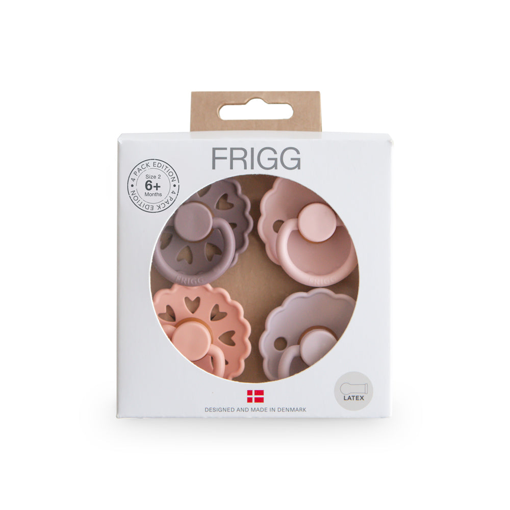 FRIGG 4-Pack Pacifiers - Latex Size 2 - Sunset Bliss