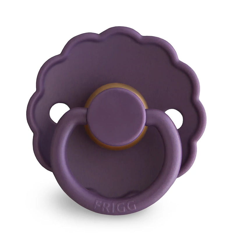 FRIGG Round Pacifier - Daisy Latex Size 2 - Violet Dream