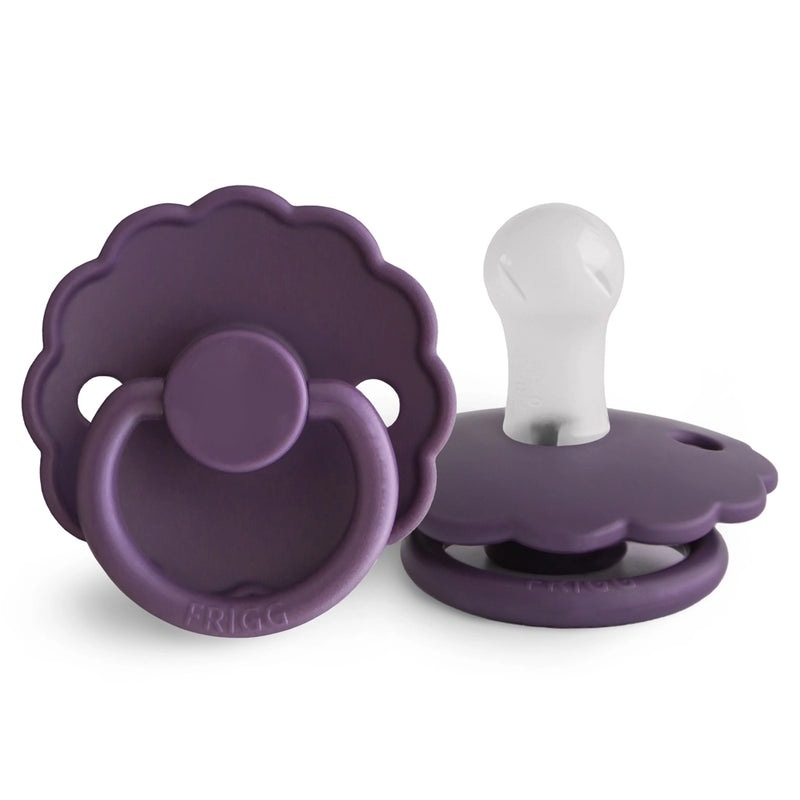 FRIGG Round Pacifier - Daisy Silicone Size 1 - Violet Dream