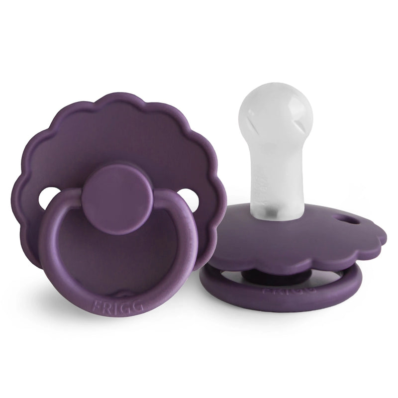 FRIGG Round Pacifier - Daisy Silicone Size 2 - Violet Dream