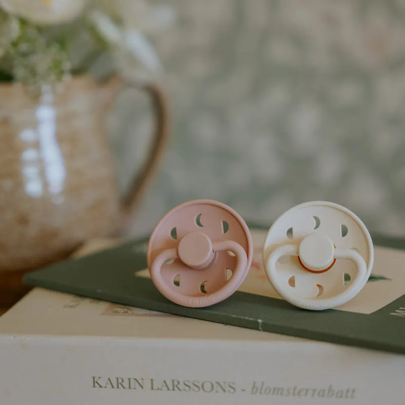 FRIGG Round Pacifier - Moon Phase Latex Size 1 - Blush