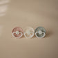 FRIGG Pacifier - Moon Phase Night Latex 2-Pack Size 1 - Blush/Cream